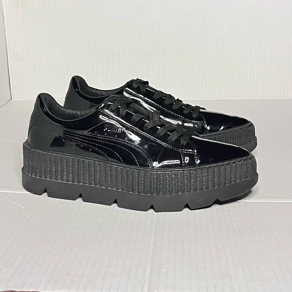 Stylish Women's Black Platform Sneakers - Picture 11 of 13